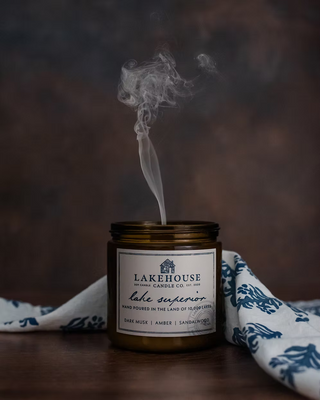 Lake Superior Soy Candle – Wooden Wick Crackling Candle | Minnesota Made Gift