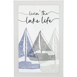 Lake Life Framed Glass Plaque