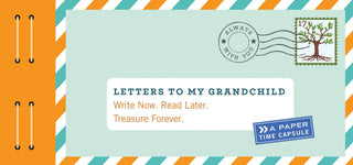 Letters to My Grandchild keepsake memory book with prompted letters and paper time capsule design for grandparents and grandchildren