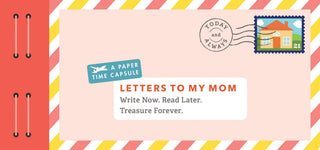 Letters to My Mom keepsake featuring 12 prompted letters and sealing stickers for creating a meaningful gift for mom