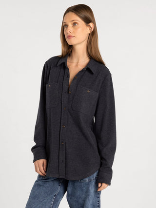 Lewis Button-Front Shirt | Relaxed Long Sleeve Top