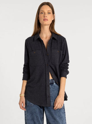 Lewis Button-Front Shirt | Relaxed Long Sleeve Top
