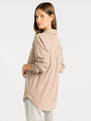 Lewis Button-Front Shirt | Relaxed Long Sleeve Top