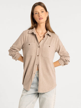 Lewis Button-Front Shirt | Relaxed Long Sleeve Top