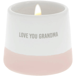 "Love You Grandma" wax reveal candle by Pavilion — a unique hidden message candle gift for grandma that reveals "You are so special" as the wax melts

