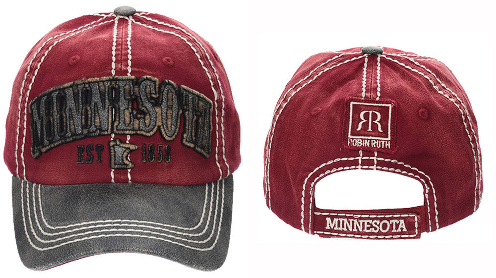 Minnesota Red 2 Tone Baseball Cap