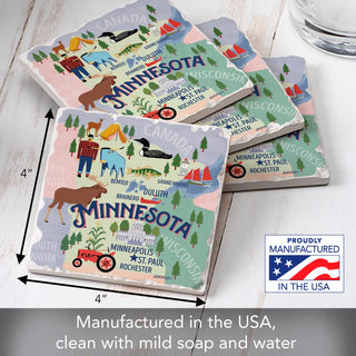 Minnesota Coasters Set of 4