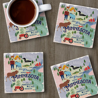 Minnesota Coasters Set of 4