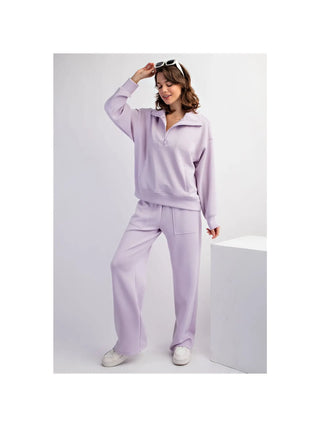 Modal Scuba Quarter Zip Funnel Neck Pullover
