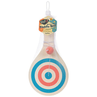 Neato Bounce Back Paddle Ball wooden toy with elastic tethered ball for active play