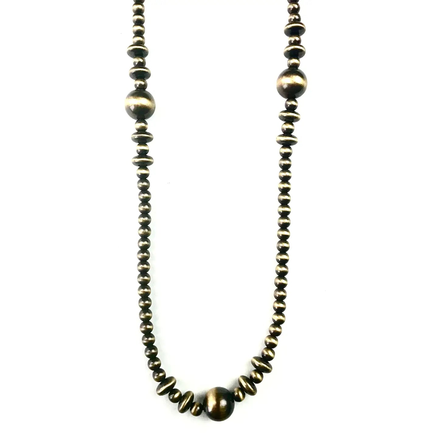 Mixed Round & Saucers Faux Navajo Pearls Necklace