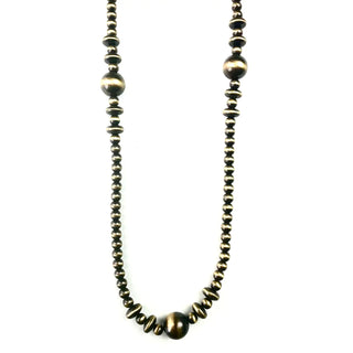 Mixed Round & Saucers Faux Navajo Pearls Necklace FINAL SALE