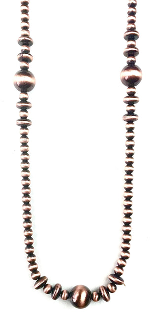 Mixed Round & Saucers Faux Navajo Pearls Necklace FINAL SALE