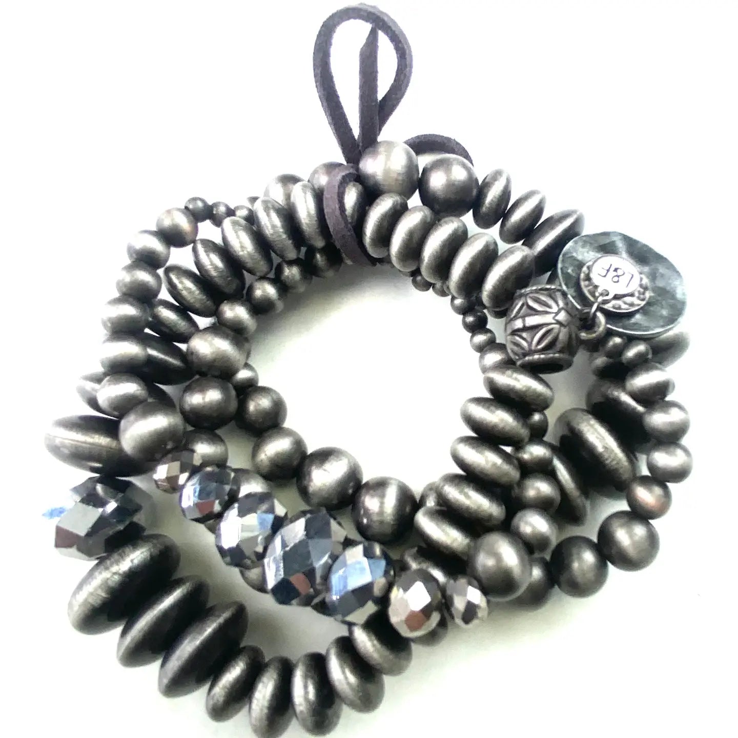 Mixed Faux Navajo Pearls Stretch Bracelet