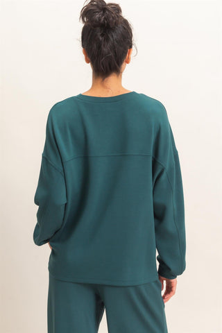 Women's Oversized Crew Neck Pullover Sweatshirt