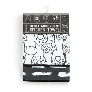 Paws & Stripes Absorbent Kitchen Towel