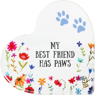 Paws Acrylic Heart Plaque