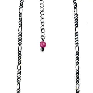 Short Beaded Chain Necklace w/ Center Cluster