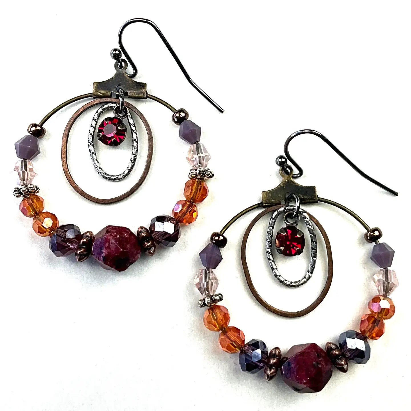 Small Beaded Hoop Earrings