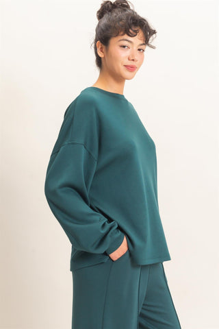Women's Oversized Crew Neck Pullover Sweatshirt