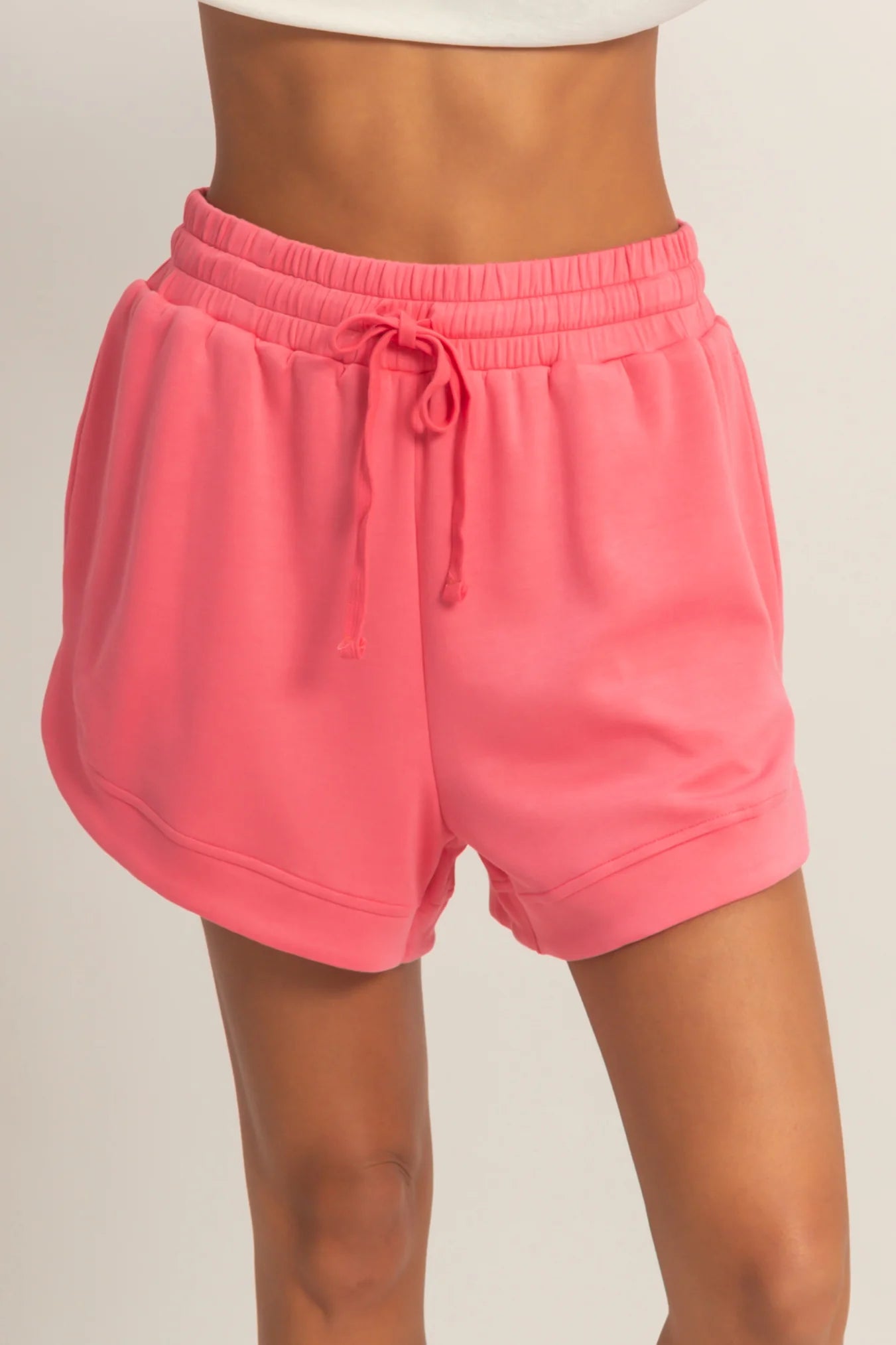 Elatsicized Waist Loose Shorts
