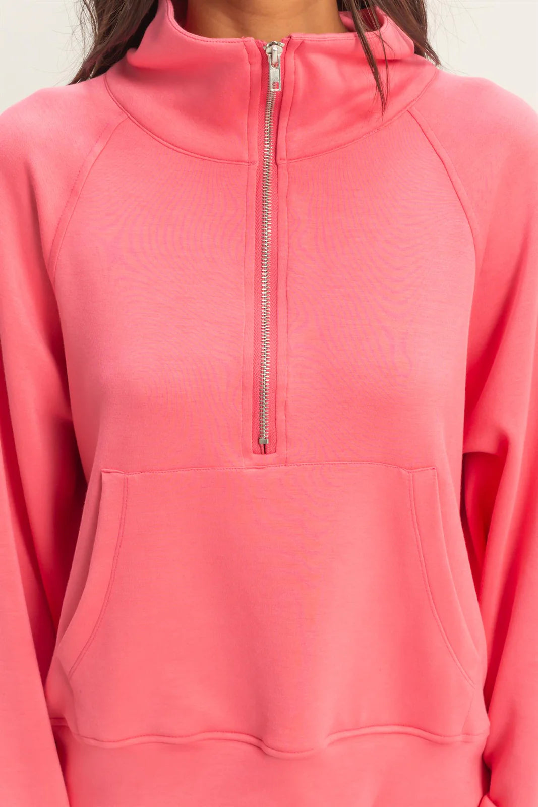 Half-Zip Collar Pullover Sweatshirt