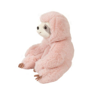 Pokie Mini Soft Pink Sloth stuffed animal plush by Douglas with blush pink fur and floppy body