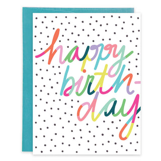 Polka Dot Birthday Greeting Card by Gina B Designs — a cheerful A2 birthday card with original polka dot artwork, includes envelope, proudly made in the USA
