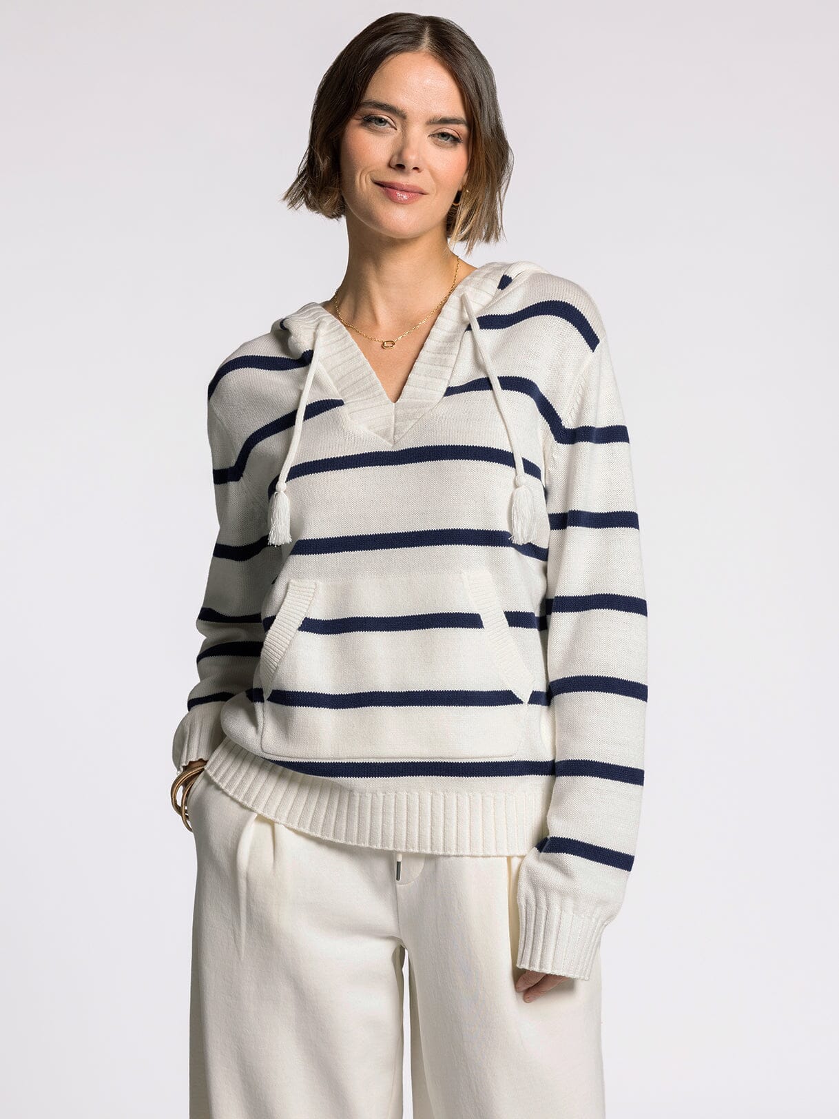 Rylee Striped Hoodie Sweater