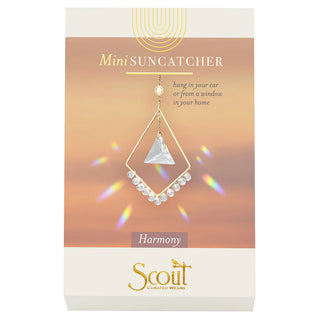 Mini suncatcher packaging with rainbow effect on a white background