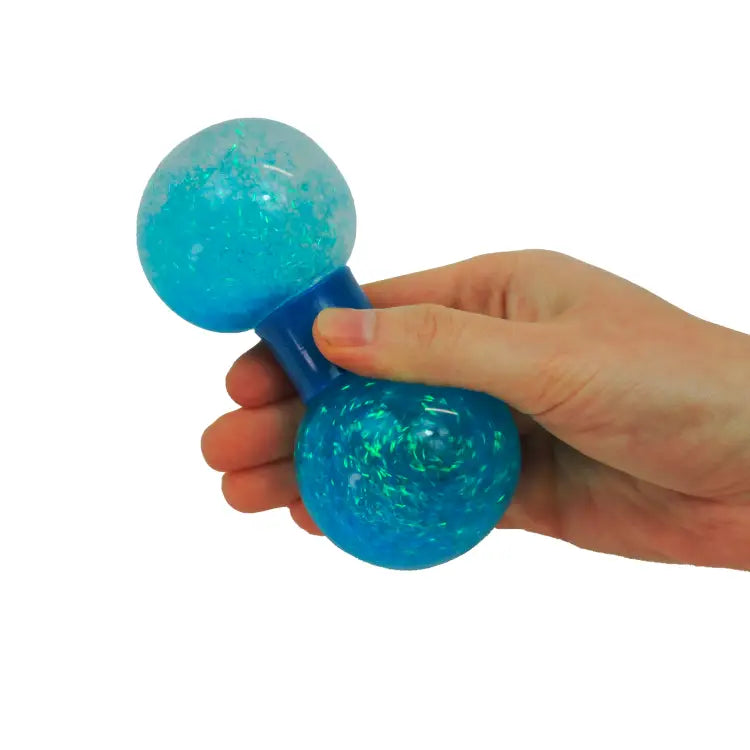 Sensory Lab Squeez-E Swirl sensory fidget toy with glitter and bead-filled squeeze motion for kids ages 3 and up