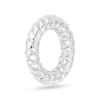 Sterling silver dipped silver twist thin charm for Add-A-Charm necklaces and bracelets