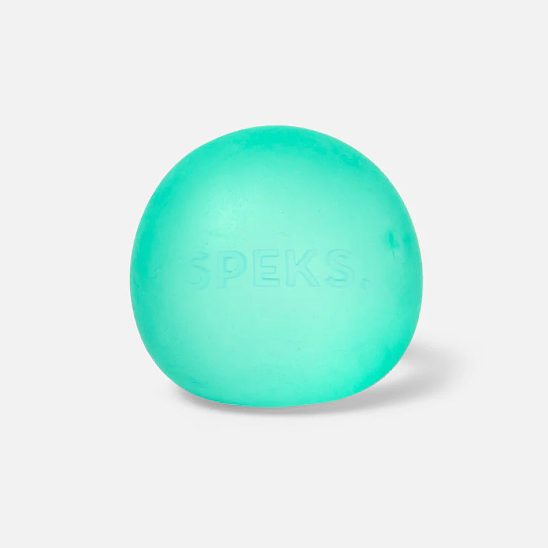 Speks Gump memory gel stress ball, soft squeeze fidget toy in color sea glass