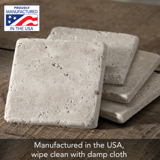 Natural Travertine Coasters Set of 4 FINAL SALE