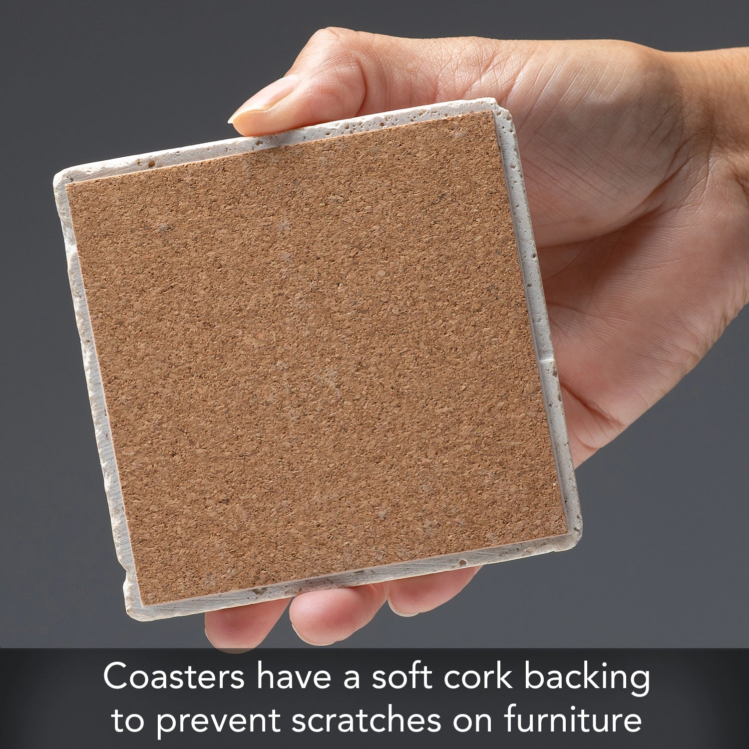 Natural Travertine Coasters Set of 4