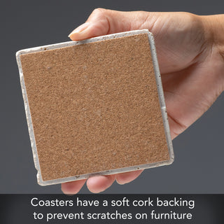 Natural Travertine Coasters Set of 4 FINAL SALE