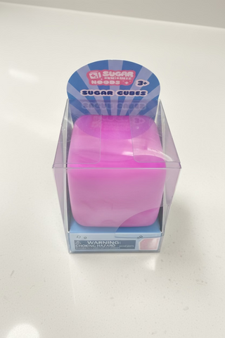 Soft squishy pink sugar cube sensory toy for stress relief