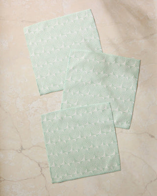 Green swirl patterned eco-friendly dishcloth set of 3 by Geometry