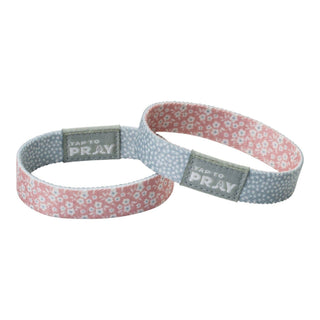 Tap To Pray Poppy and Pepper reversible floral Bible verse wristband bracelet