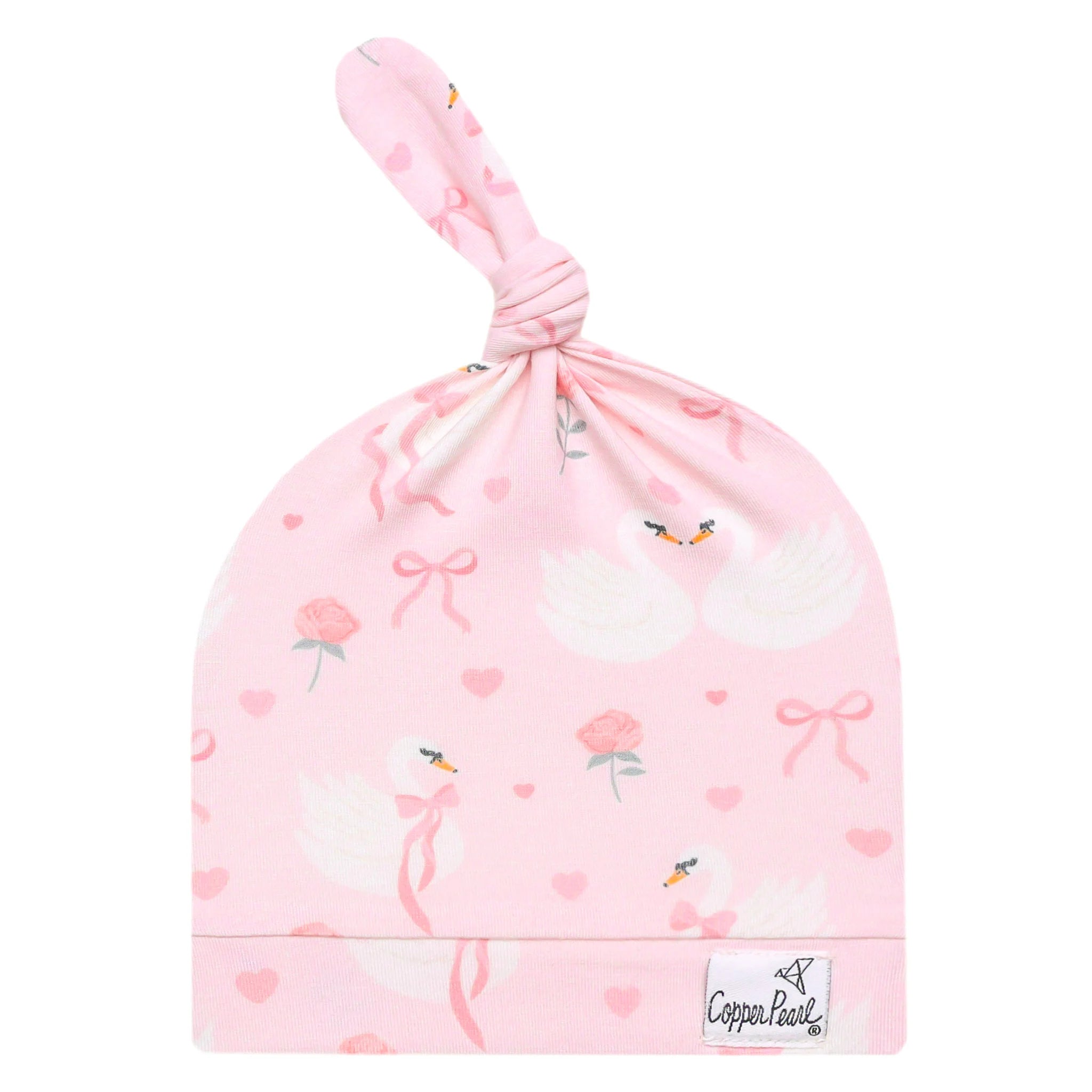 Adelia Copper Pearl Top Knot Hat