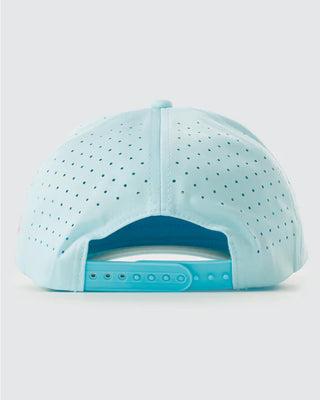light blue youth snapback hat with ice cream graphic Waggle