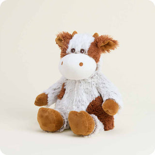 Soft Warmies Cinnamon Latte Cow microwavable plush stuffed animal with lavender scent and weighted comfort design