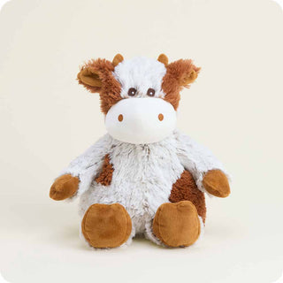 Soft Warmies Cinnamon Latte Cow microwavable plush stuffed animal with lavender scent and weighted comfort design