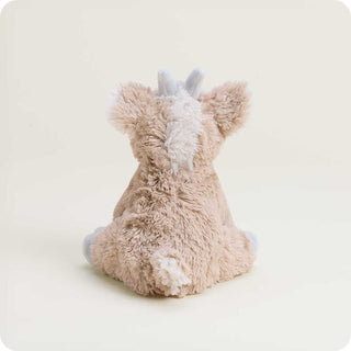 Warmies Junior Goat Plush microwavable stuffed animal with soft tan fur and lavender scent back view