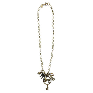 Paris Charm Cluster Necklace