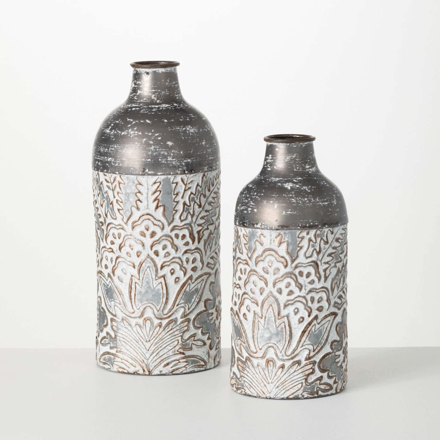 Metal Baroque Printed Vase