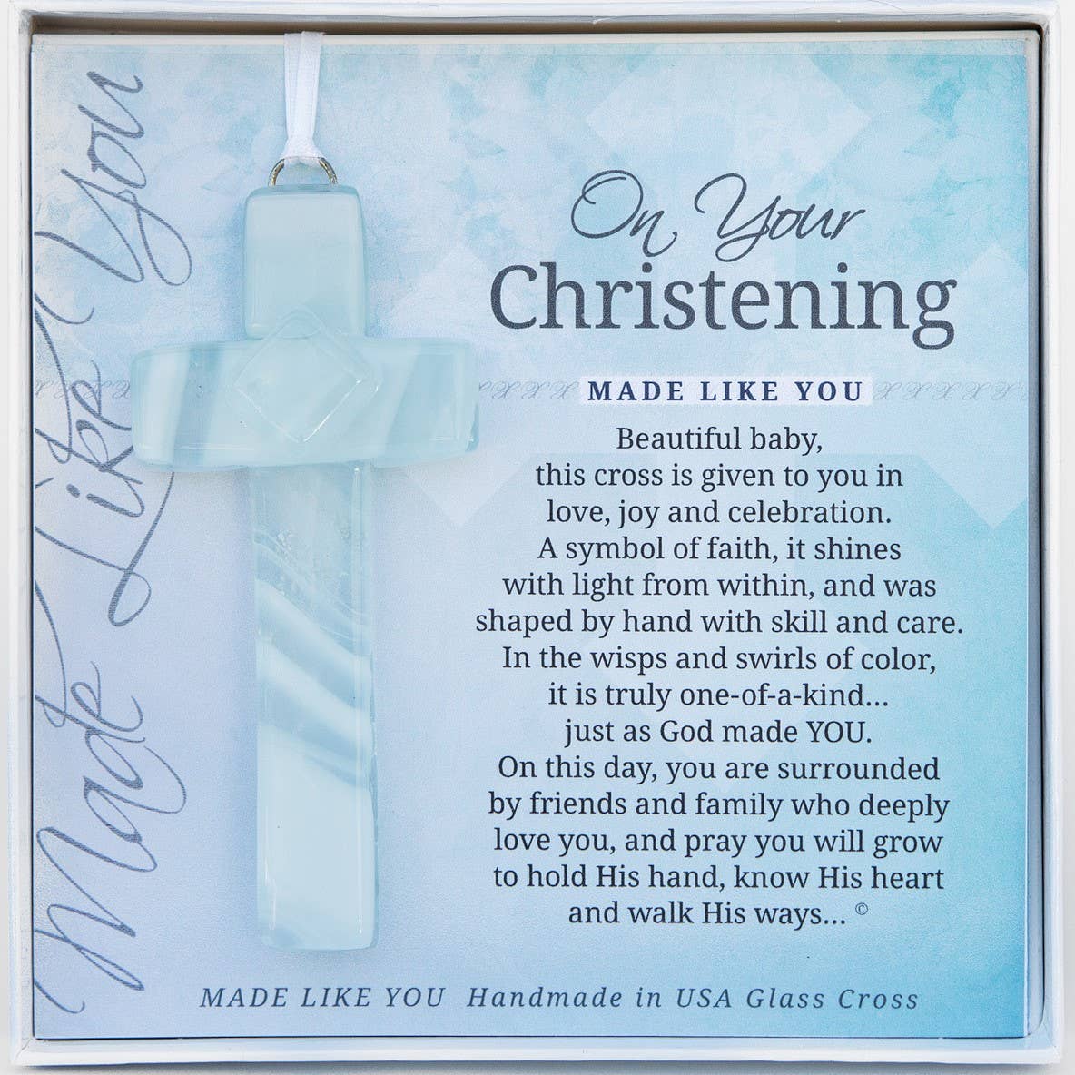 Your Christening Cross: Handmade Glass
