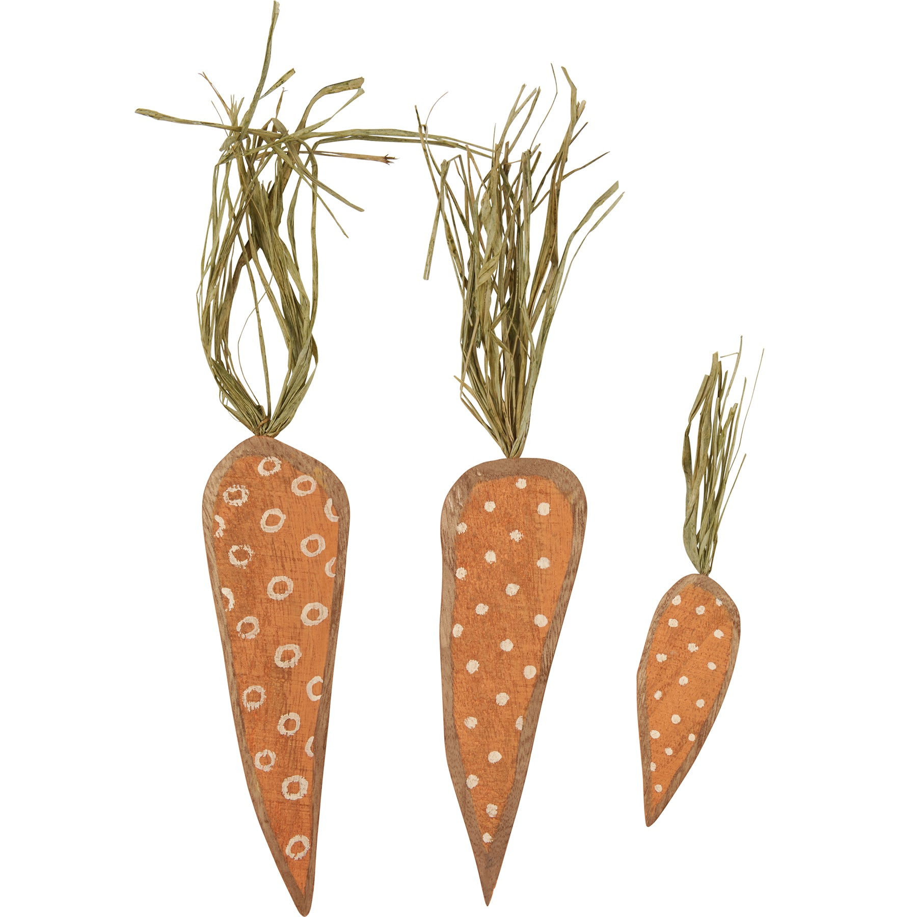 Wooden Carrots - Set of 3