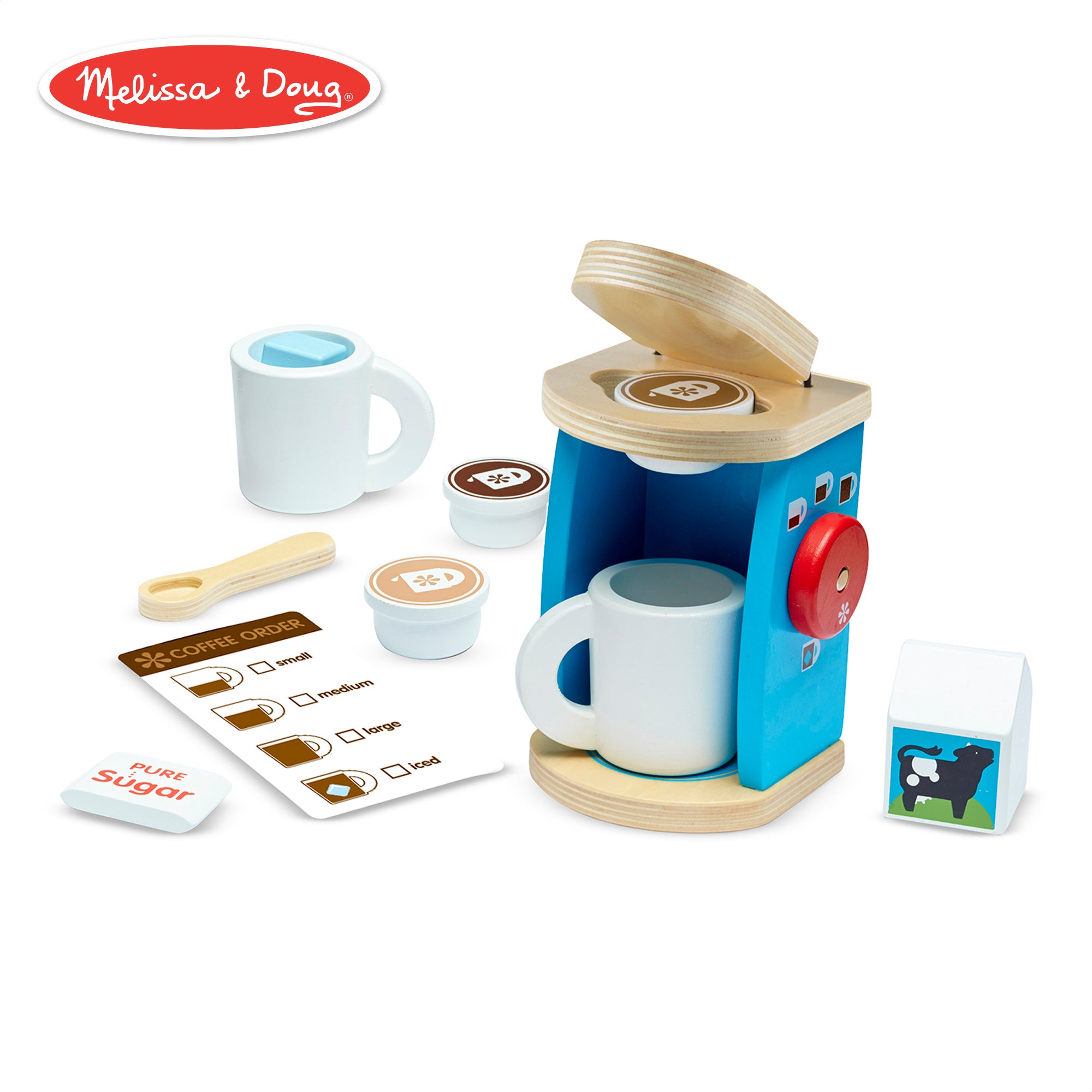 Melissa & Doug Wooden Brew & Serve Coffee Set