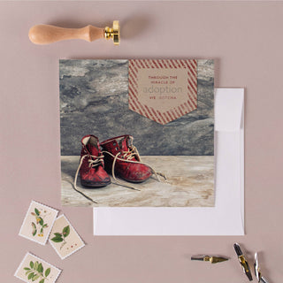 Red Shoes Adoption Card